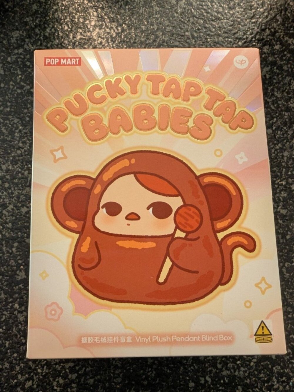 Pop Mart Pucky Tap Tap Baby plush pendant - Happiness - Picture 5 of 6